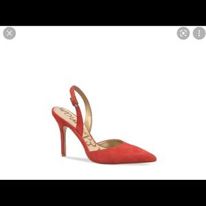 Sam Edelman Dora red suede heels